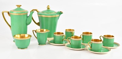 Lot 1761 - CROWN DEVON; an Art Deco six setting coffee...