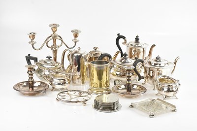 Lot 440 - A large collection of assorted silver plate,...