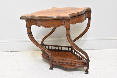 Lot 112 - An unusual 19th century curved shaped side...
