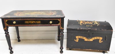 Lot 57 - A reproduction single drawer side table ,...