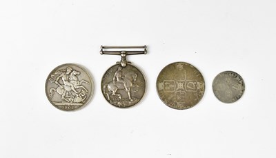 Lot 765 - Three silver coins, comprising an Edward VII...