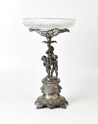Lot 660 - A Victorian silver-plated table centre in the...