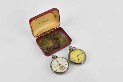 Lot 579 - Two hallmarked silver cased open face pocket...