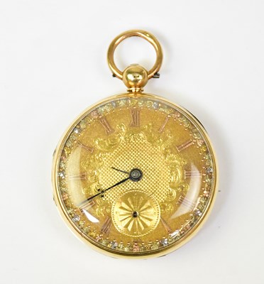 Lot 938 - A Victorian 18ct yellow gold open face pocket...