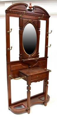 Lot 67 - A late Victorian/early Edwardian mahogany hall...