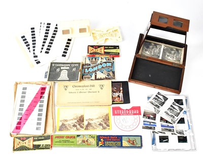 Lot 492 - A Stereoscope by Simplex, together with a...
