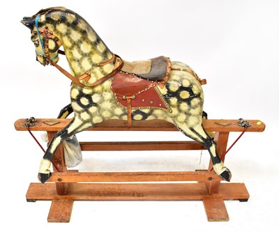 Lot 439A - A late 19th/early 20th century wooden dapple...