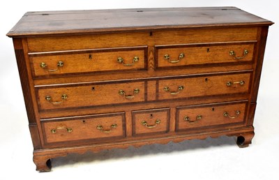 Lot 87 - A late 18th/early 19th century oak Lancashire...