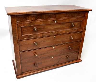 Lot 84 - A 19th century mahogany Scotch chest, with...