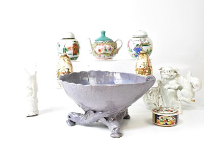 Lot 338 - A collection of wares, including a Japanese...