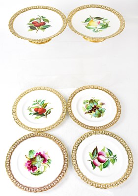 Lot 320 - A 19th century hand painted porcelain...