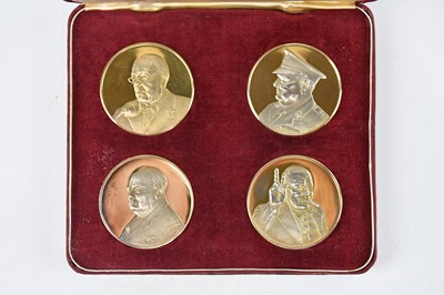 Lot 479 - JOHN PINCHES LTD; four 24ct gold on sterling...