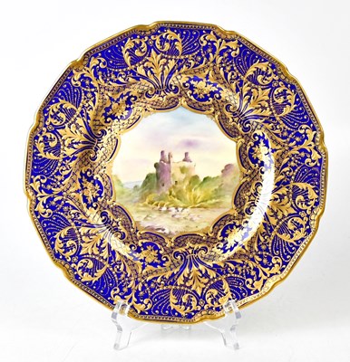 Lot 294 - ROYAL DOULTON; a cabinet plate painted by...