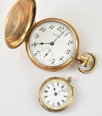 Lot 572 - A 9ct yellow gold lady's crown wind fob watch,...