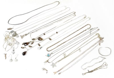 Lot 908 - A quantity of sterling silver and white metal...