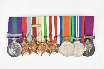 Lot 1213 - A WWII group of eight medals comprising a War...