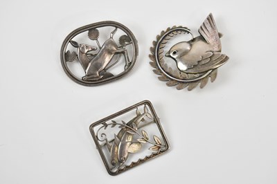 Lot 63 - ARNO MALLINOWSKI FOR GEORG JENSEN; three...