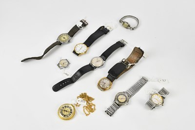 Lot 632 - A collection of vintage wristwatches including...