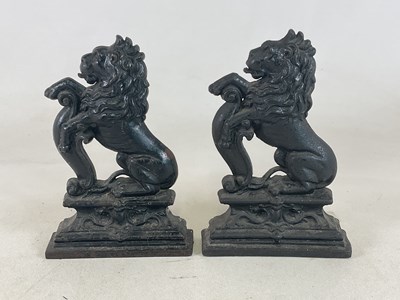 Lot 106 - A pair of 19th century cast iron doorstops in...