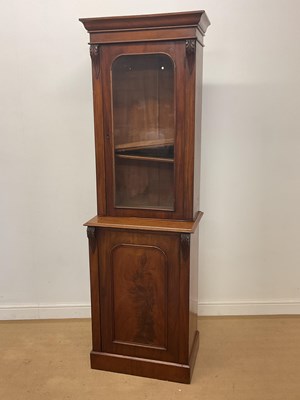 Lot 406 - A 19th century mahogany glazed bookcase on...