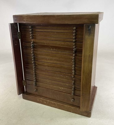 Lot 422 - A mahogany coin collectors' cabinet, 65 x 54 x...