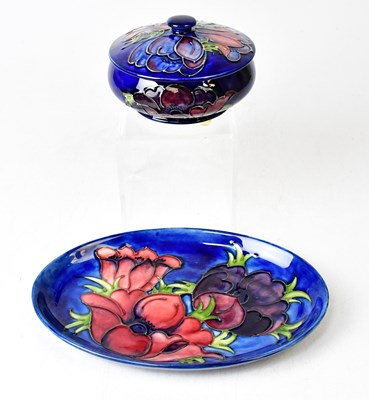 Lot 315 - MOORCROFT; two 'Anemone' pattern pieces,...