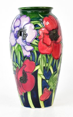 Lot 307 - MOORCROFT; an 'Anemone' pattern vase of...