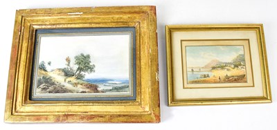 Lot 583 - J. COIGNET (19th century); watercolour,...