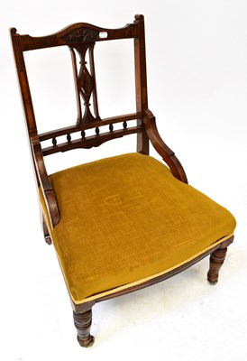 Lot 52 - An Edwardian inlaid mahogany nursing/parlour...