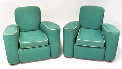 Lot 50 - An Art Deco three-piece suite comprising a...