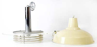 Lot 129 - An Art Deco style perspex and chrome ceiling...