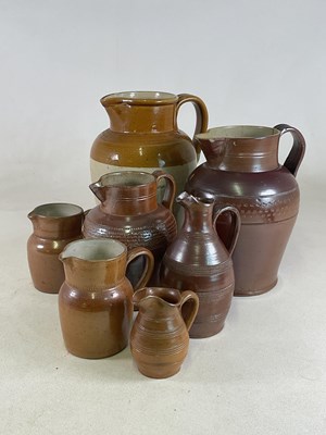 Lot 197 - Seven 19th century stoneware and salt glazed...