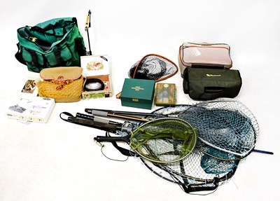 Lot 633 - Fishing equipment, comprising nets, equipment...