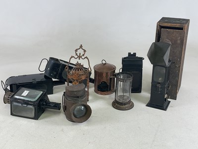 Lot 338 - A group of various lanterns, largest height 30cm.