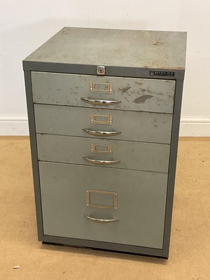 Lot 448 - BISLEY; a1960s filing cabinet with three...