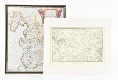 Lot 1024 - ROBERT MORDEN; a hand tinted map of the...