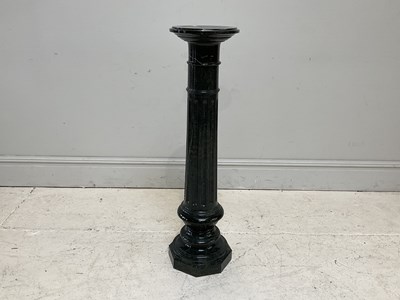 Lot 234 - A green marble column, height 109cm.