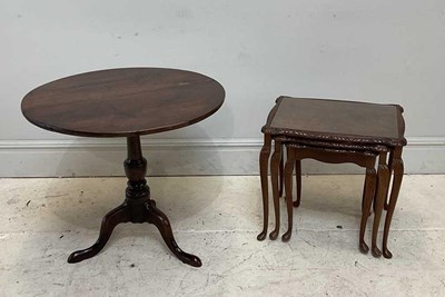 Lot 193 - A George III oak tripod table, height 70cm,...