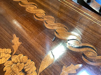 Lot 48 - A 19th century Dutch inlaid demi-lune...