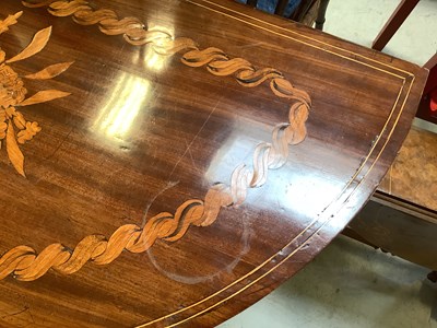 Lot 48 - A 19th century Dutch inlaid demi-lune...