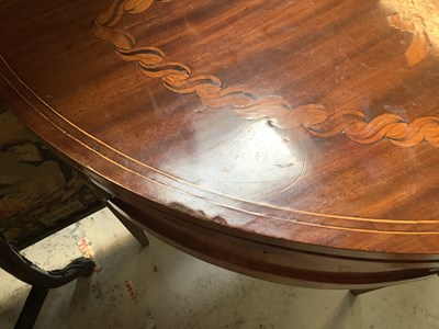 Lot 48 - A 19th century Dutch inlaid demi-lune...