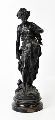 Lot 412 - A spelter figure of a Classical lady 'Duo', on...