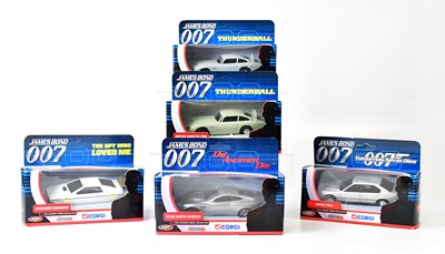 Lot 478 - CORGI; five James Bond 007 boxed model cars,...
