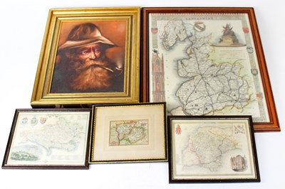 Lot 607 - Five reproduction maps, comprising...