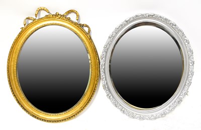 Lot 100 - Three mirrors, comprising a gilt framed oval...