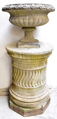 Lot 110 - A pair of Classical-style reconstituted stone...