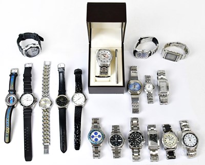 Lot 972 - A quantity of fashion watches, to include an...