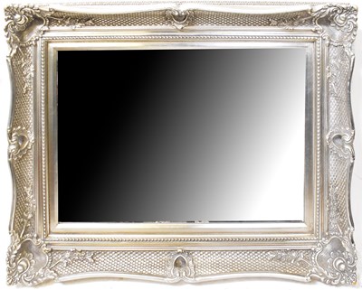 Lot 101 - A modern Rococo-style rectangular bevelled...