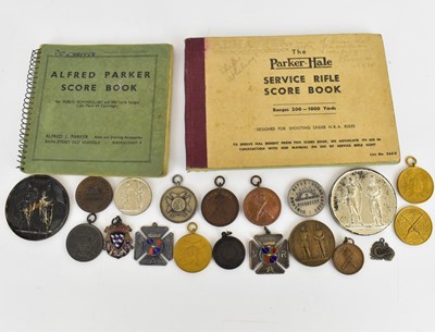 Lot 653 - RIFLE ASSOCIATION; shooting medals and prize...