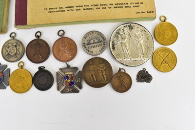 Lot 653 - RIFLE ASSOCIATION; shooting medals and prize...